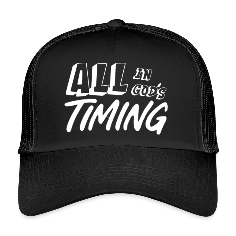SelahGT - All In God's Timing Trucker Cap (Shadow Black) - black/black