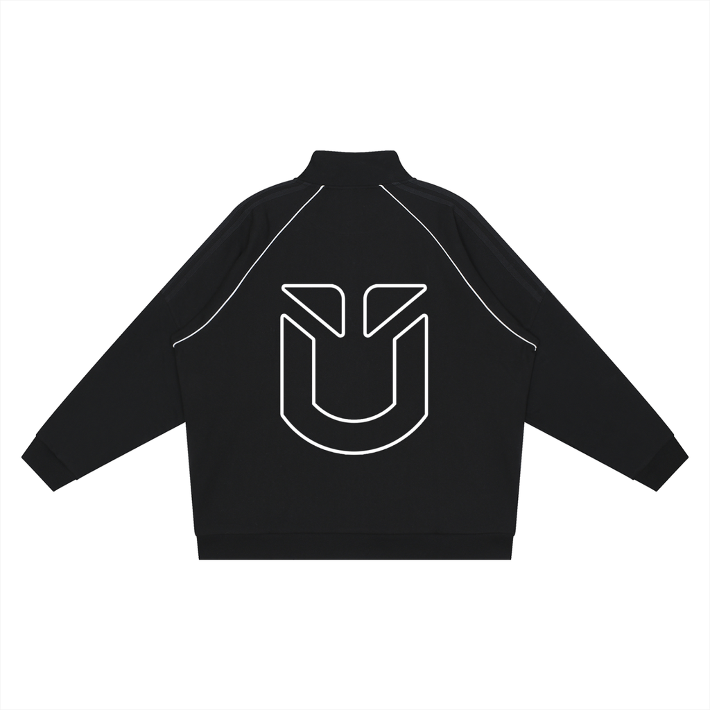 Reflection Striped Raglan Sleeve  Jacket