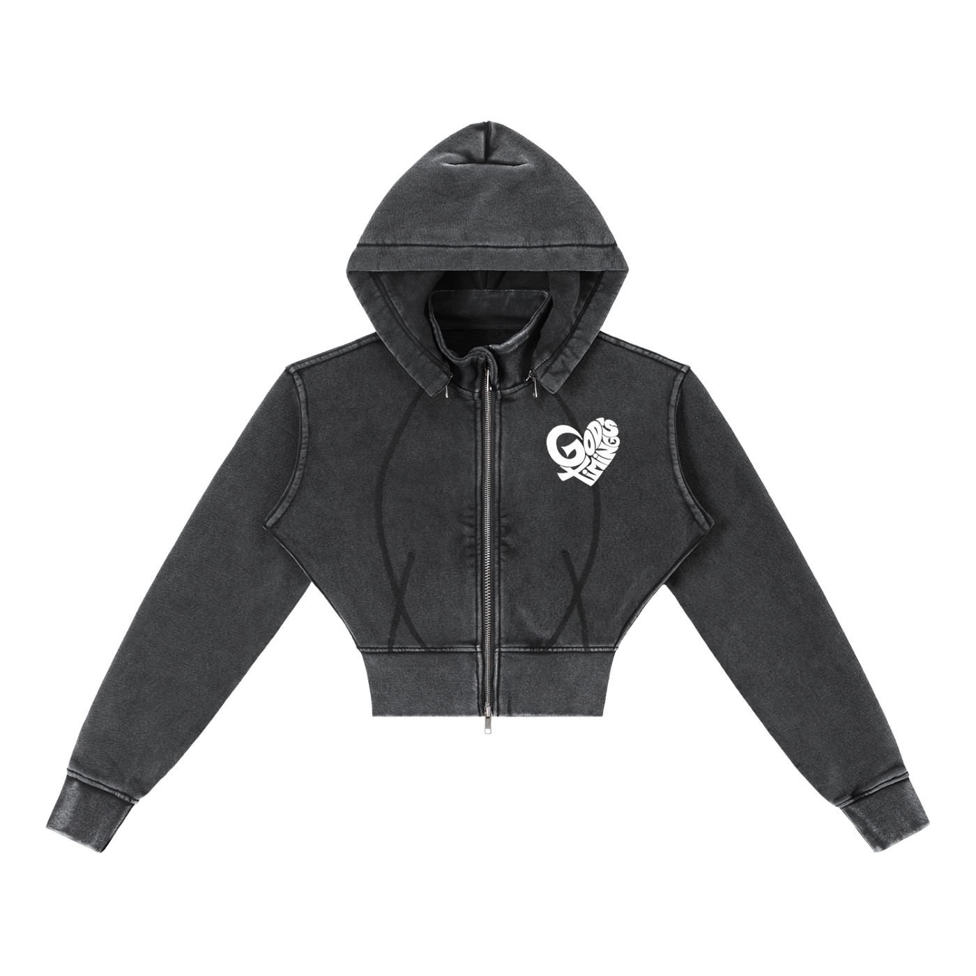 God's Love & Timing Cropped Hoodie