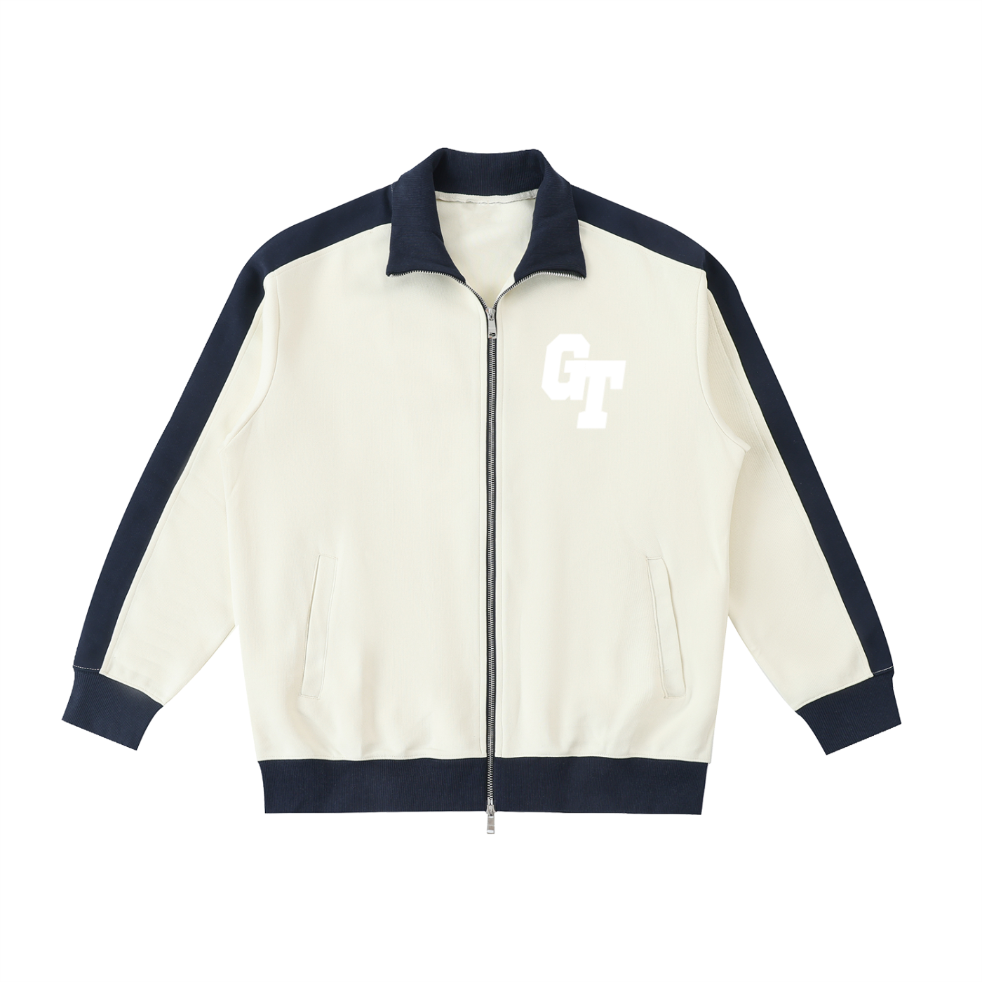 “God’s Timing” Contrast Collar Jacket