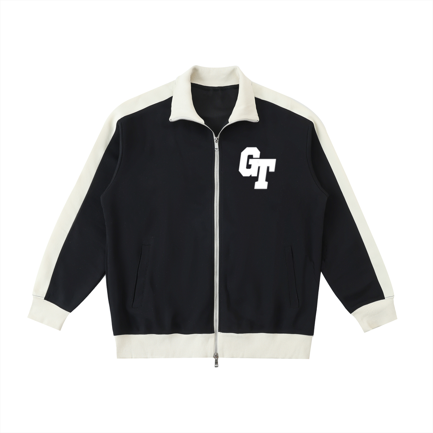 “God’s Timing” Contrast Collar Jacket
