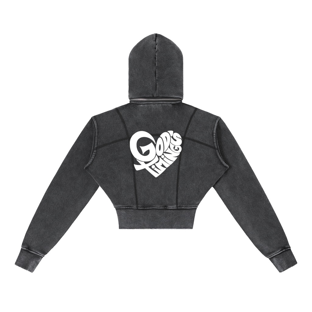 God's Love & Timing Cropped Hoodie