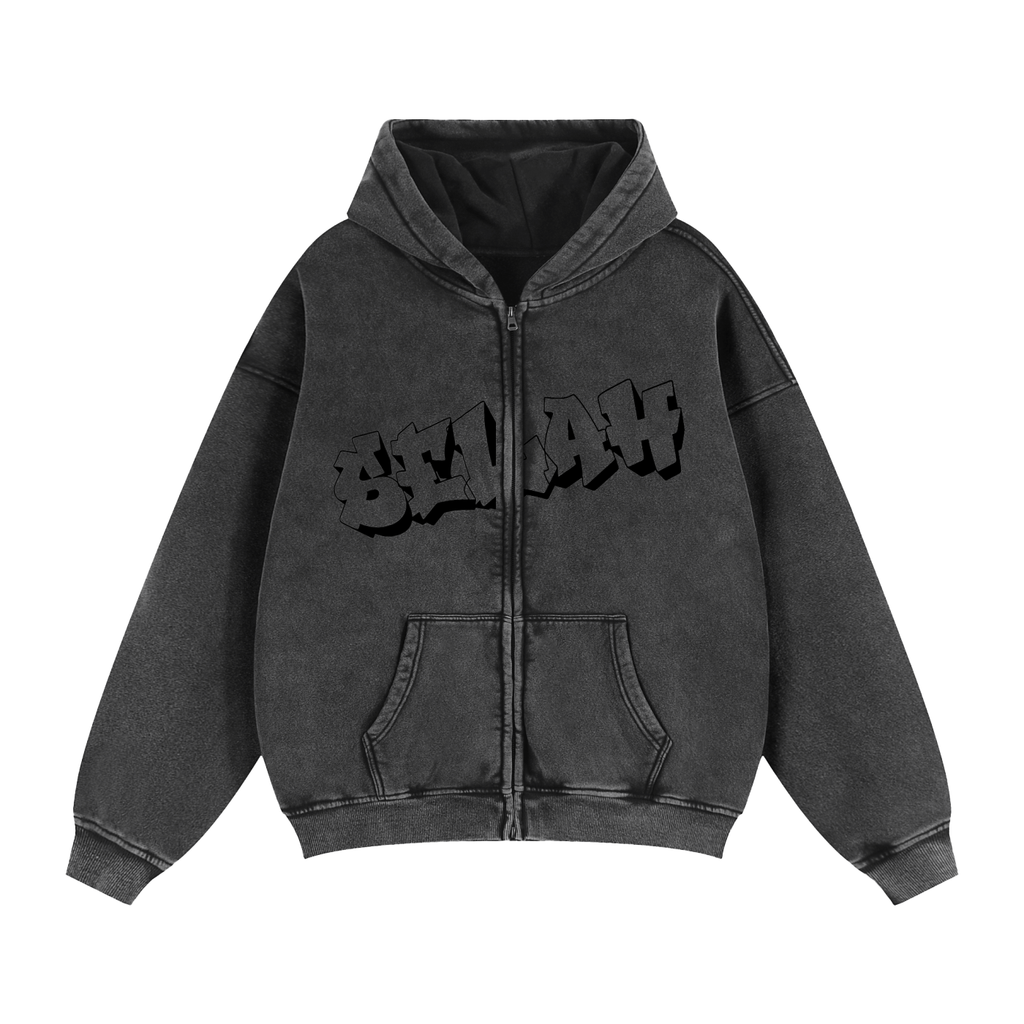 SelahGT Snow Wash Hoodie V2 edition - Black