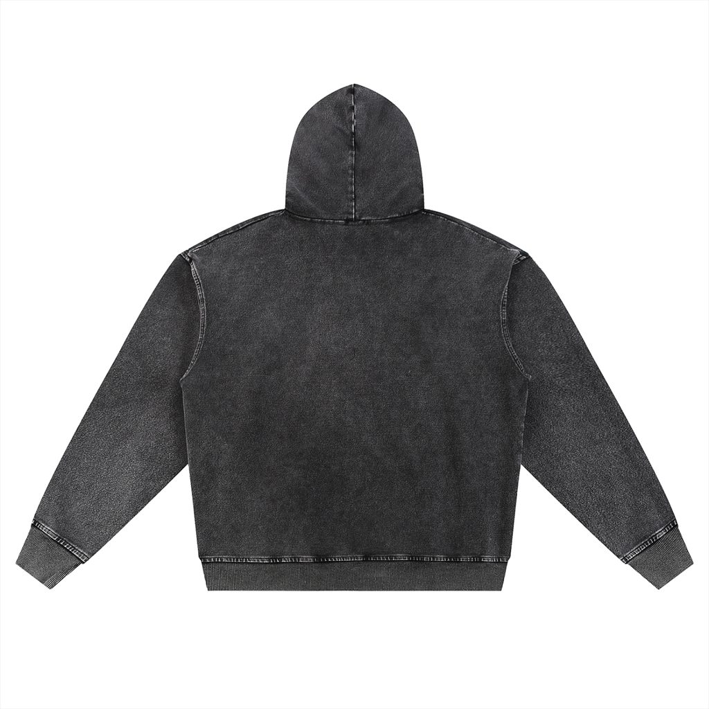 GT Snow Wash Oversized Zip-Up Hoodie