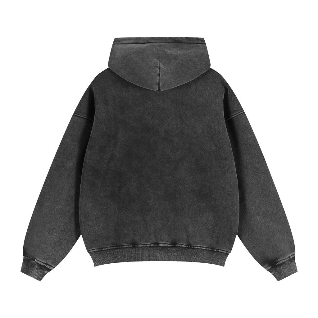 SelahGT Snow Washed Zipped Hoodie V3 - Black