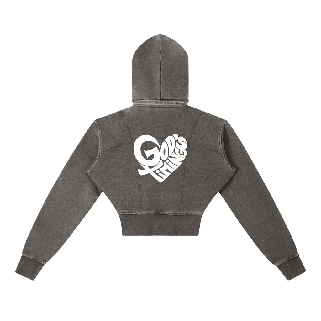 God's Love & Timing Cropped Hoodie