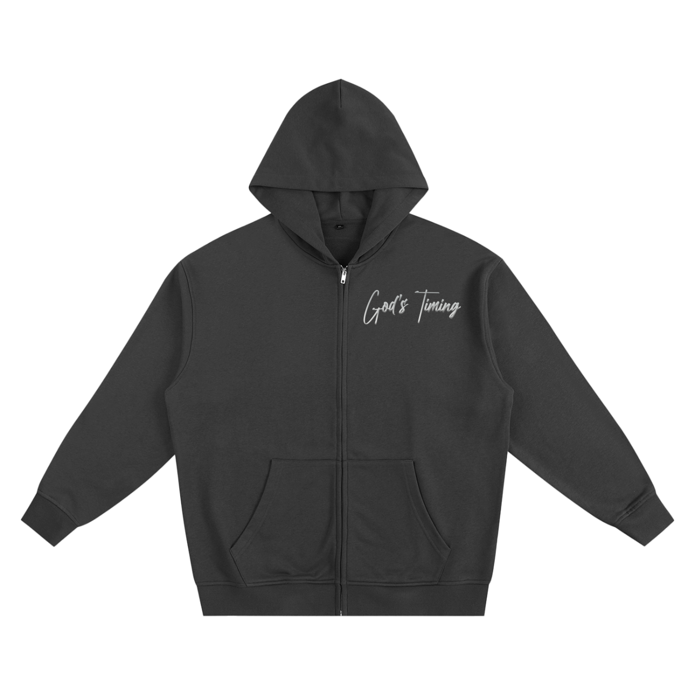 God's Timing Heavyweight Zip-up Hoodie