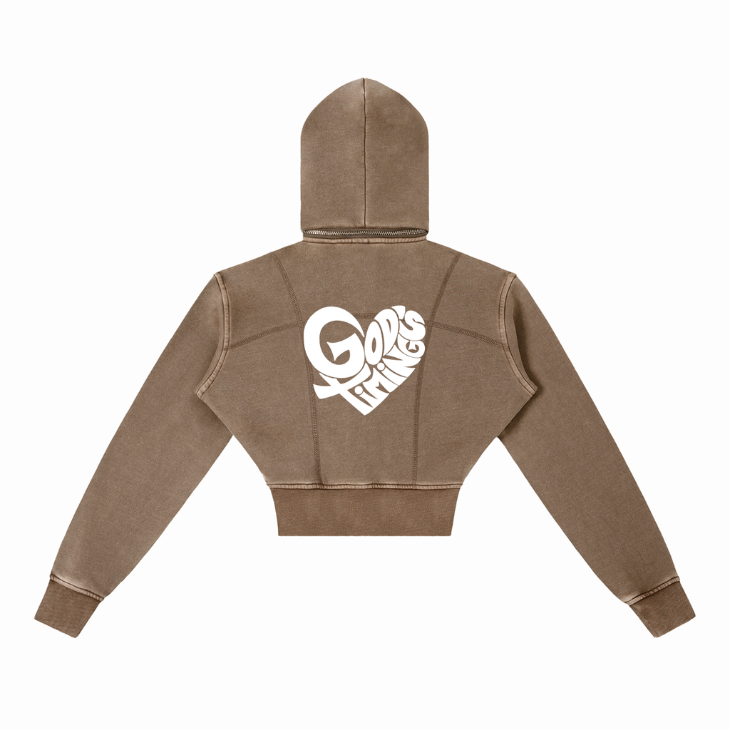 God's Love & Timing Cropped Hoodie