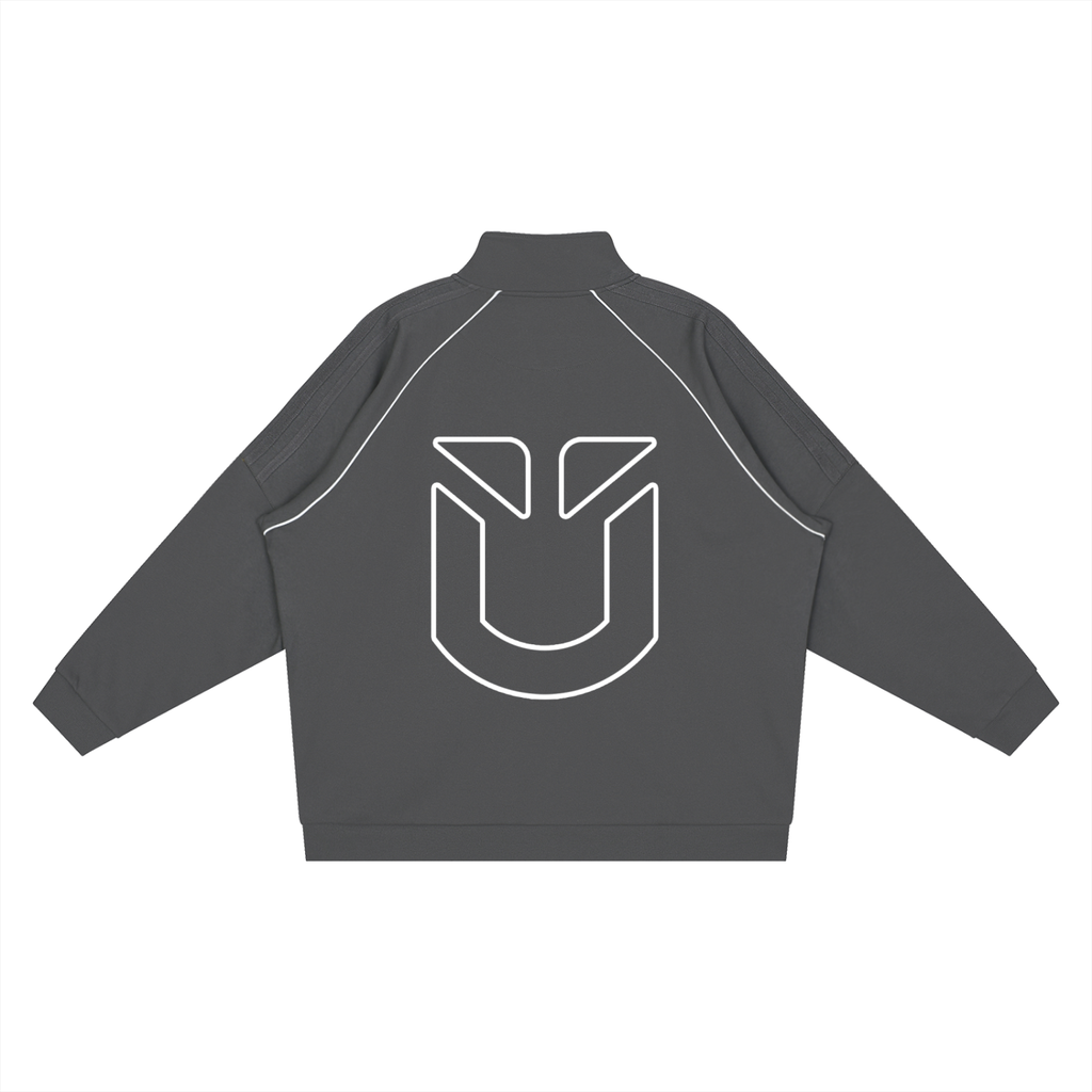 Reflection Striped Raglan Sleeve  Jacket